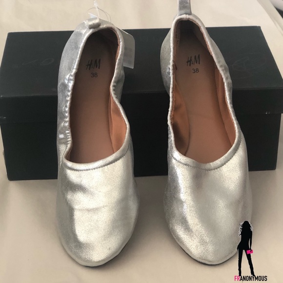 h and m silver shoes